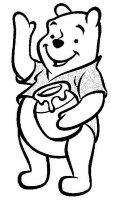 A coloring page of winnie the pooh